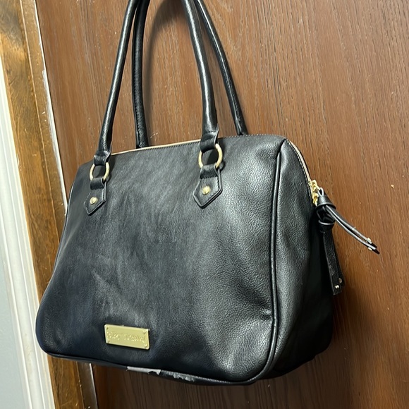 Betsey Johnson Black Satchel polka dot bow - Picture 10 of 14